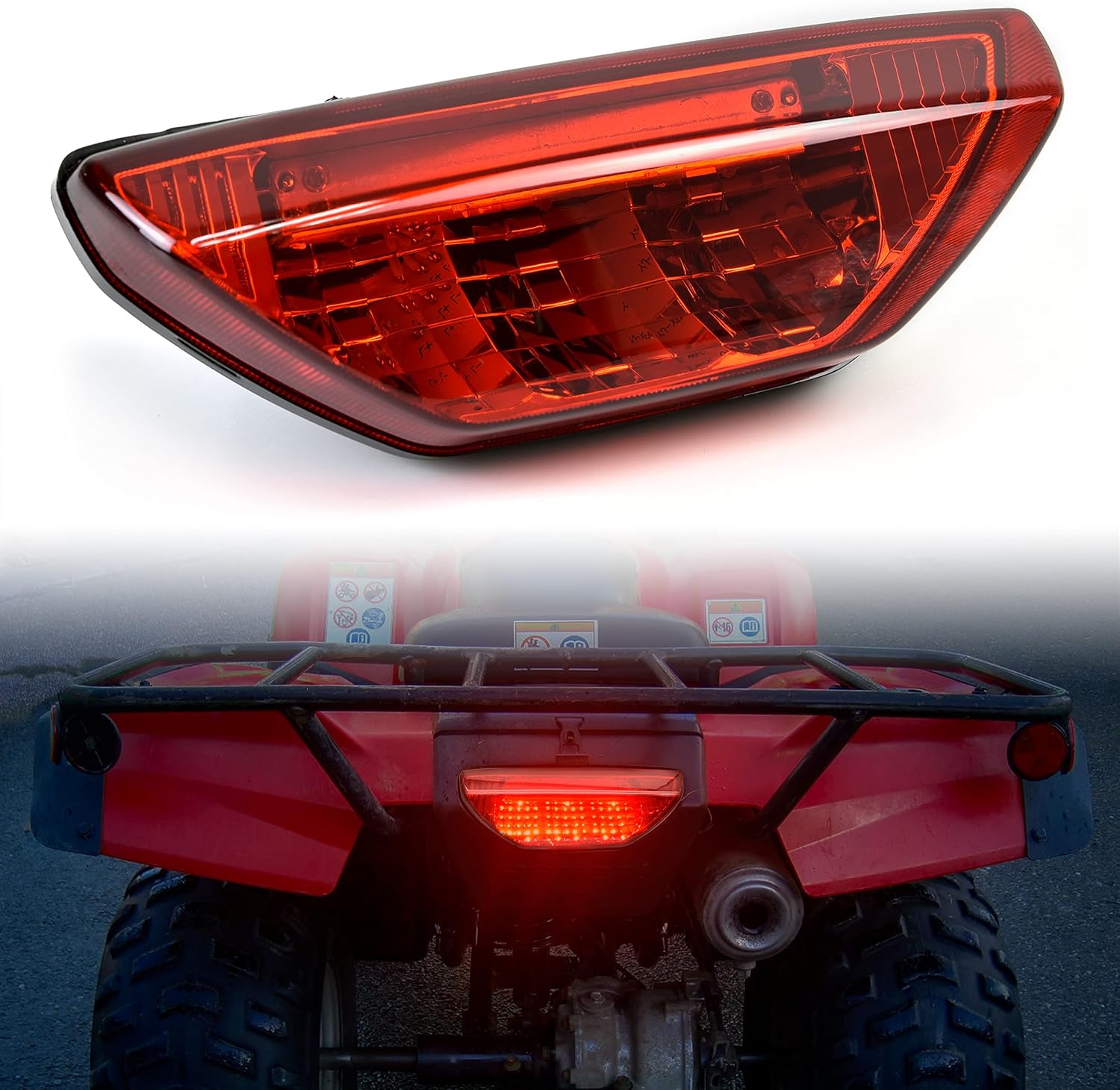 Aazon.co: SAUTVS 1PC LED Taillight For Pioneer, Red Brake Stop Tail