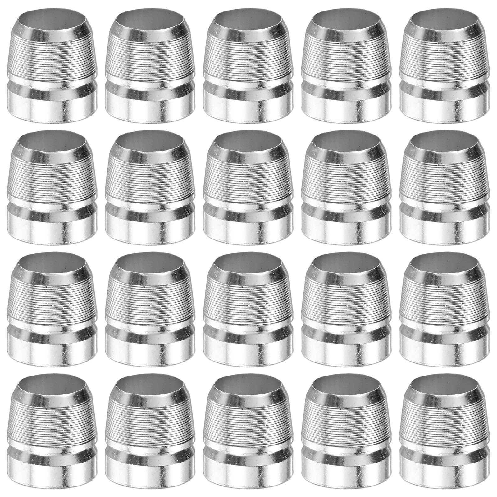 M METERXITY 20-Pack Safety Round Axe Handle Wedge, 14mm/0.6in Diameter Metal Hammer Handle Wedges for Reinforced Axe/Claw Hammer/Sledge/Wood [Silver Tone]