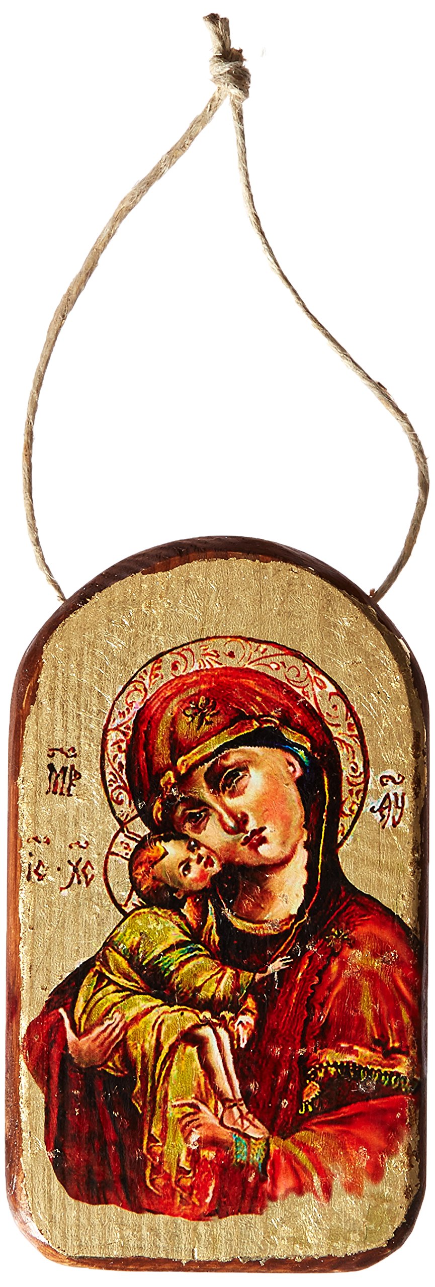 gDeBrekht 87011 Inspirational Icon Holy Virgin Mary Wooden Ornament