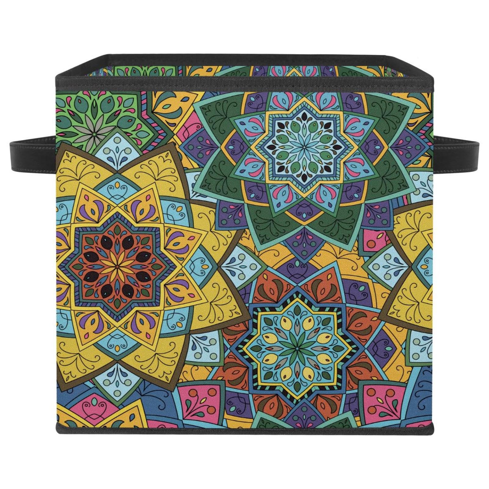 Boîte de rangement pliable Mandala pour armoire et chambre
