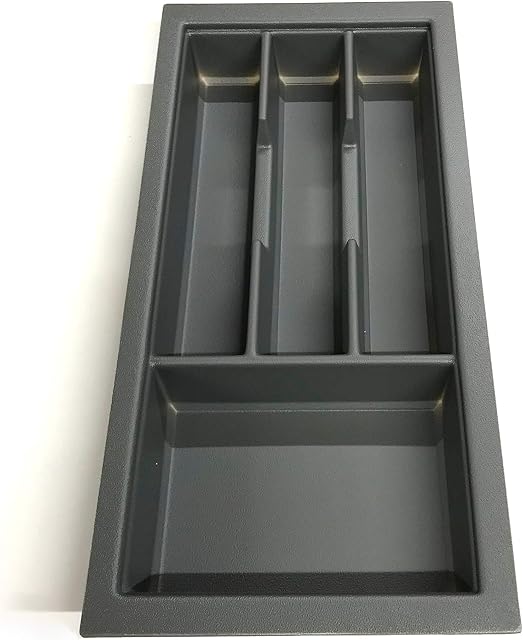 Handle & Home Dark Grey Charcoal Cutlery Tray for 300mm Grass Scala Drawer | 430mm L x 206mm W | Anthracite Stone | Kitchen Organisation | Storage