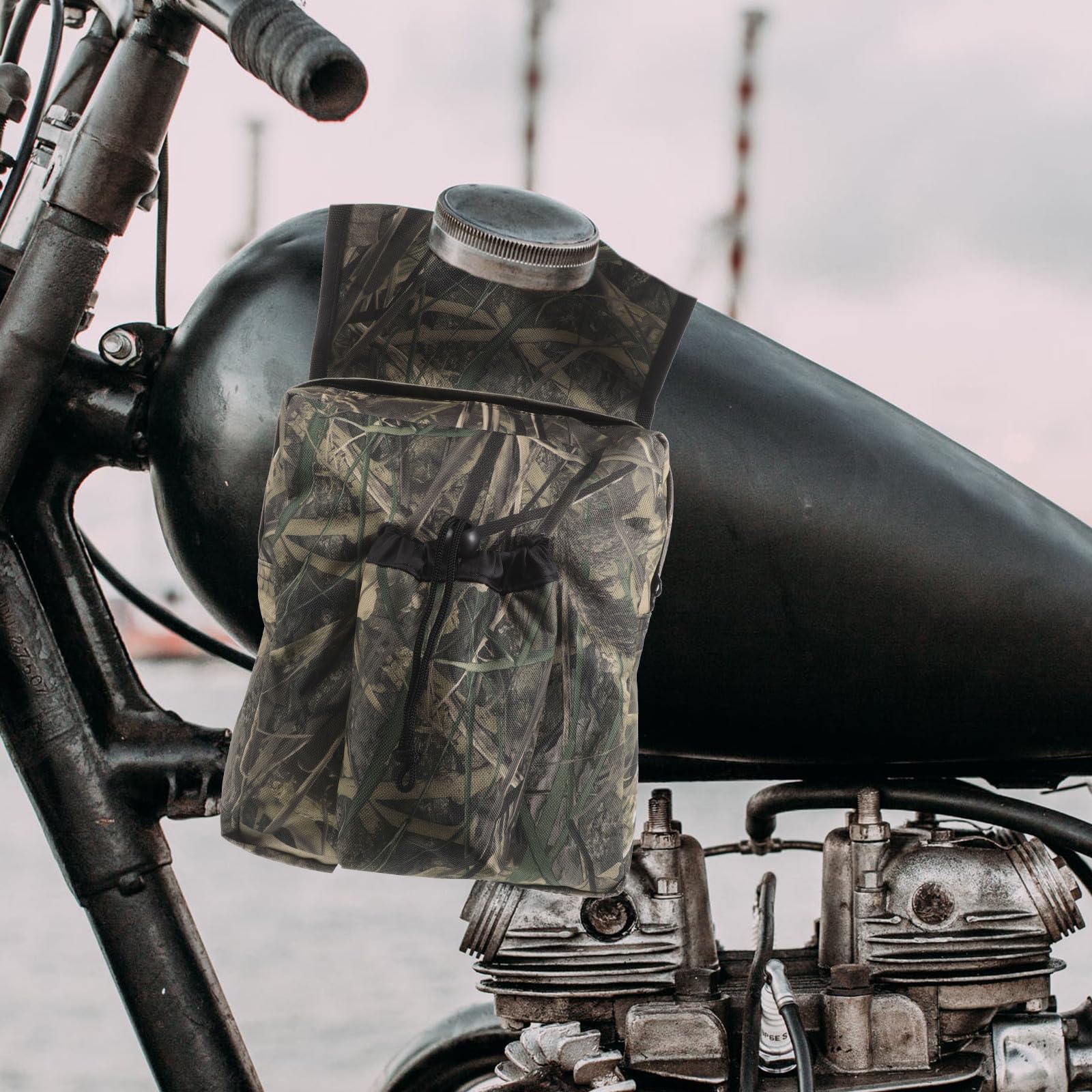 GALPADA Bolsa de Tanque para Motocicleta de Gran Capacidad Resistente de Tela Oxford Correas Ajustables para Aventuras y Viajes Prolongados en Utv y Motos de Nieve