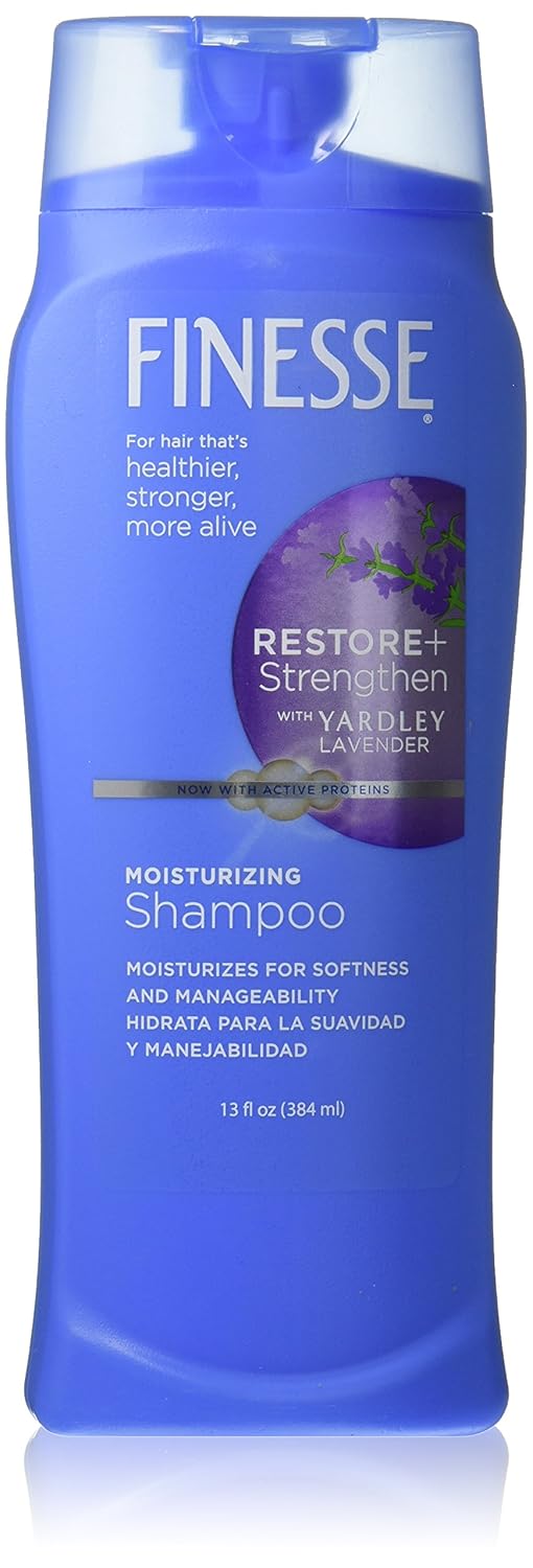 Finesse Restore + Strengthen Moisturizing Shampoo, 13 oz (Pack of 6), Moisturize & Repair Dry or Damaged Hair for Soft, Healthy Looking Hair