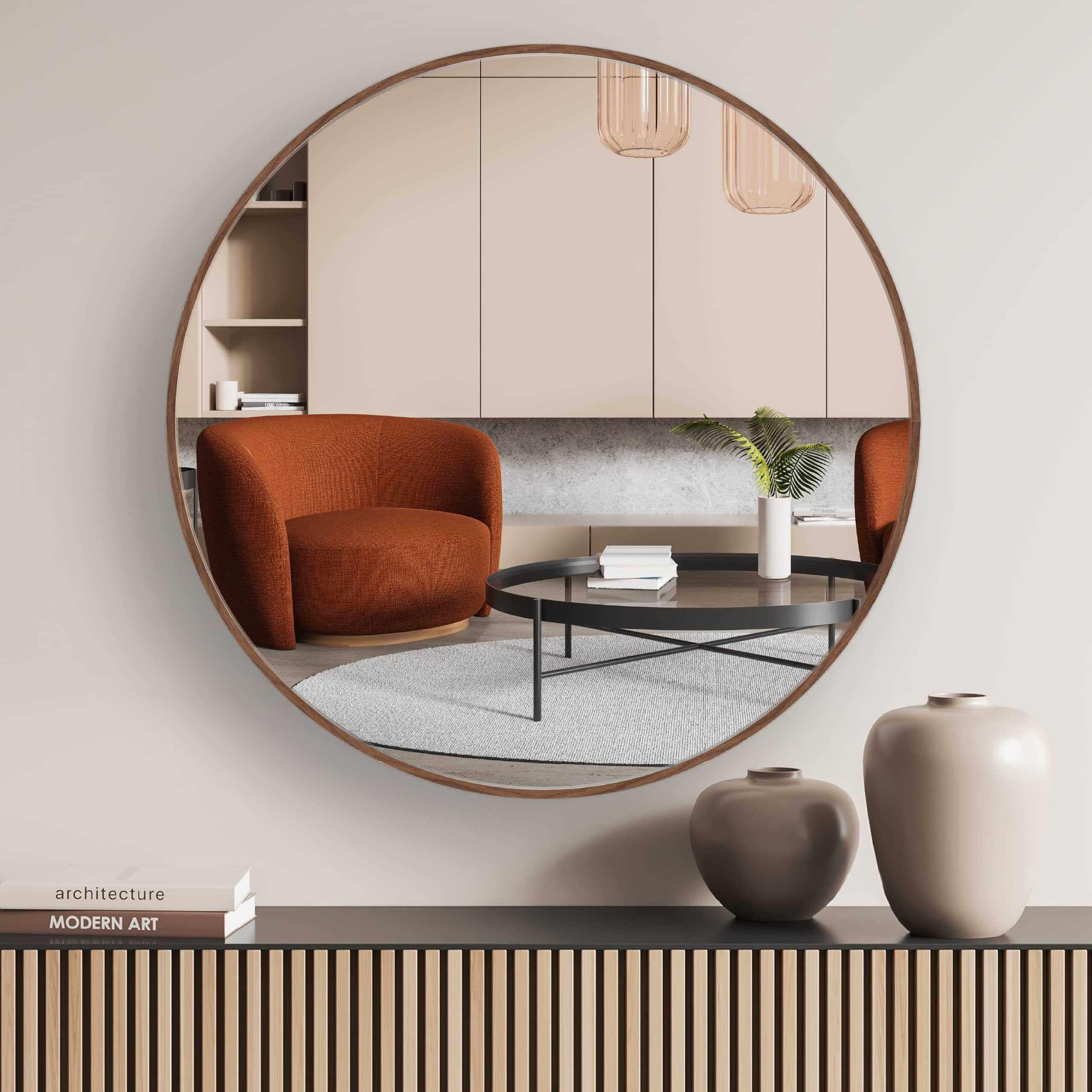 Nielsen Jaron Wall Mirror - Aluminium - Brown - 60cm