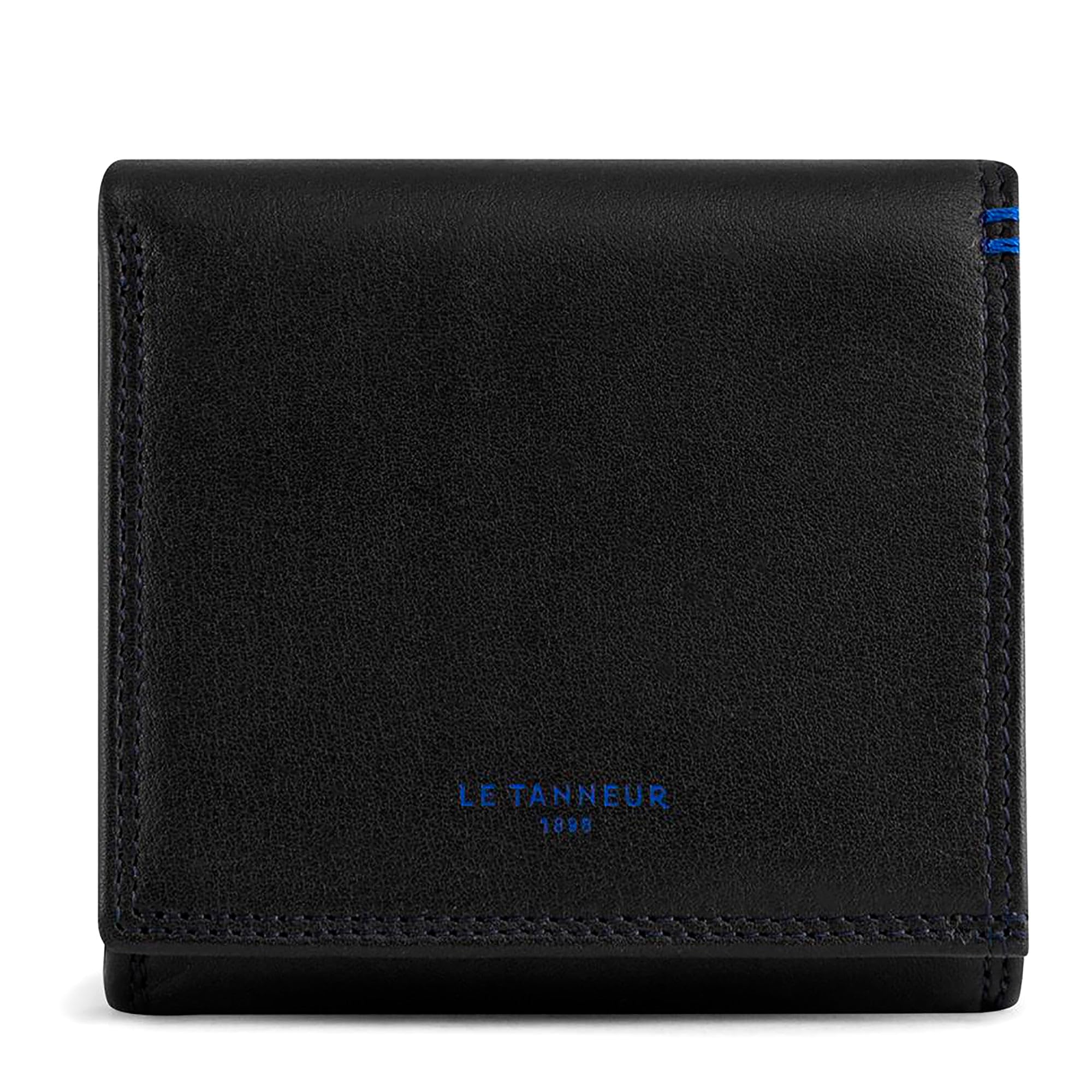 Le Tanneur - Monedero de piel para hombre (tmin3121), tamaño 9 cm Negro 9 cm