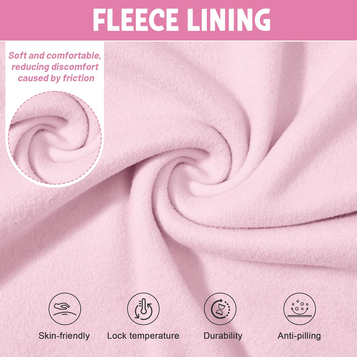 American Trends Girls Thermal Underwear Set Kids Thermals Top and Bottom Set Base Layer for Cold weather/skiing - Image 3