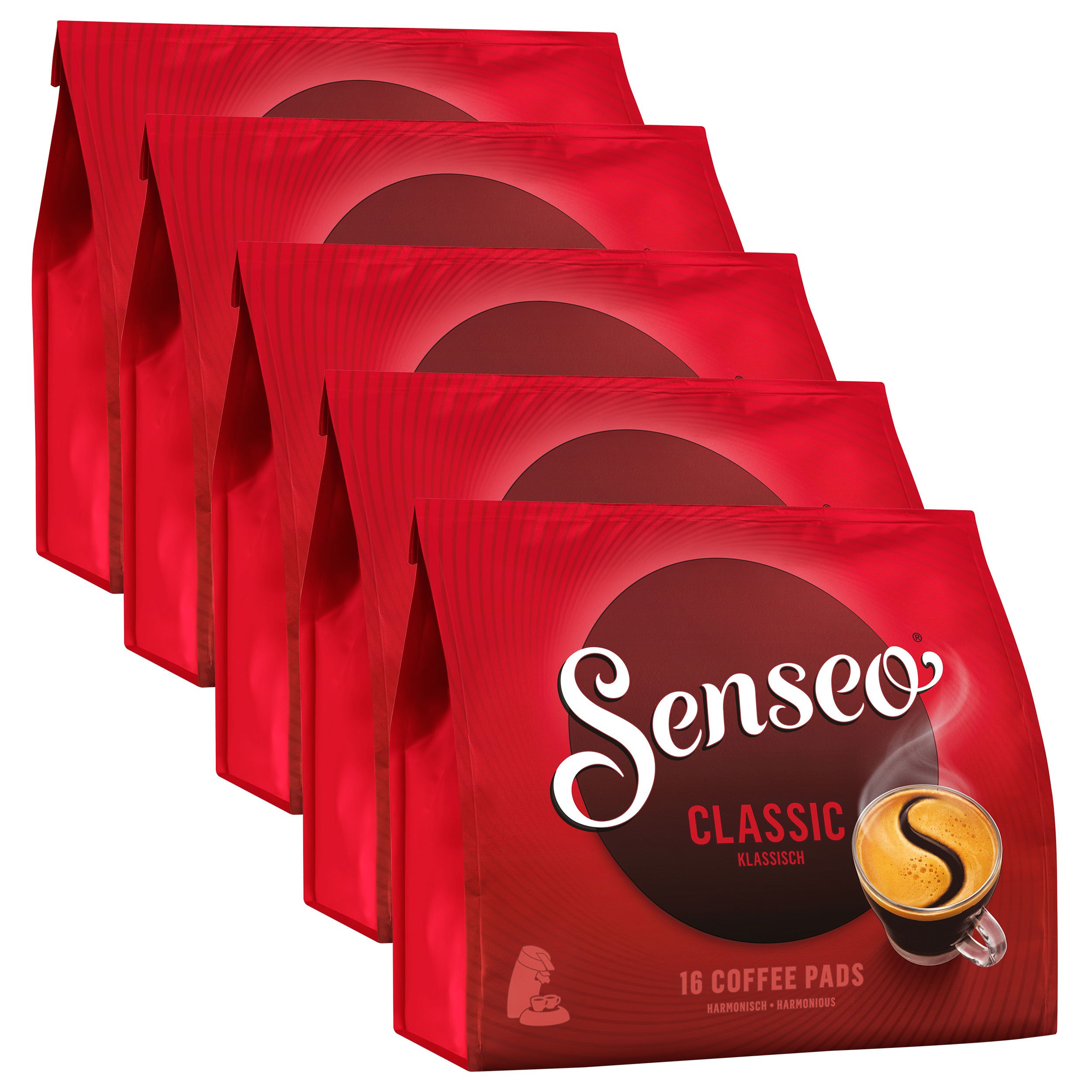 Senseo Classic, 16 saszetek do kawy, 5 szt. (5 x 111 g)