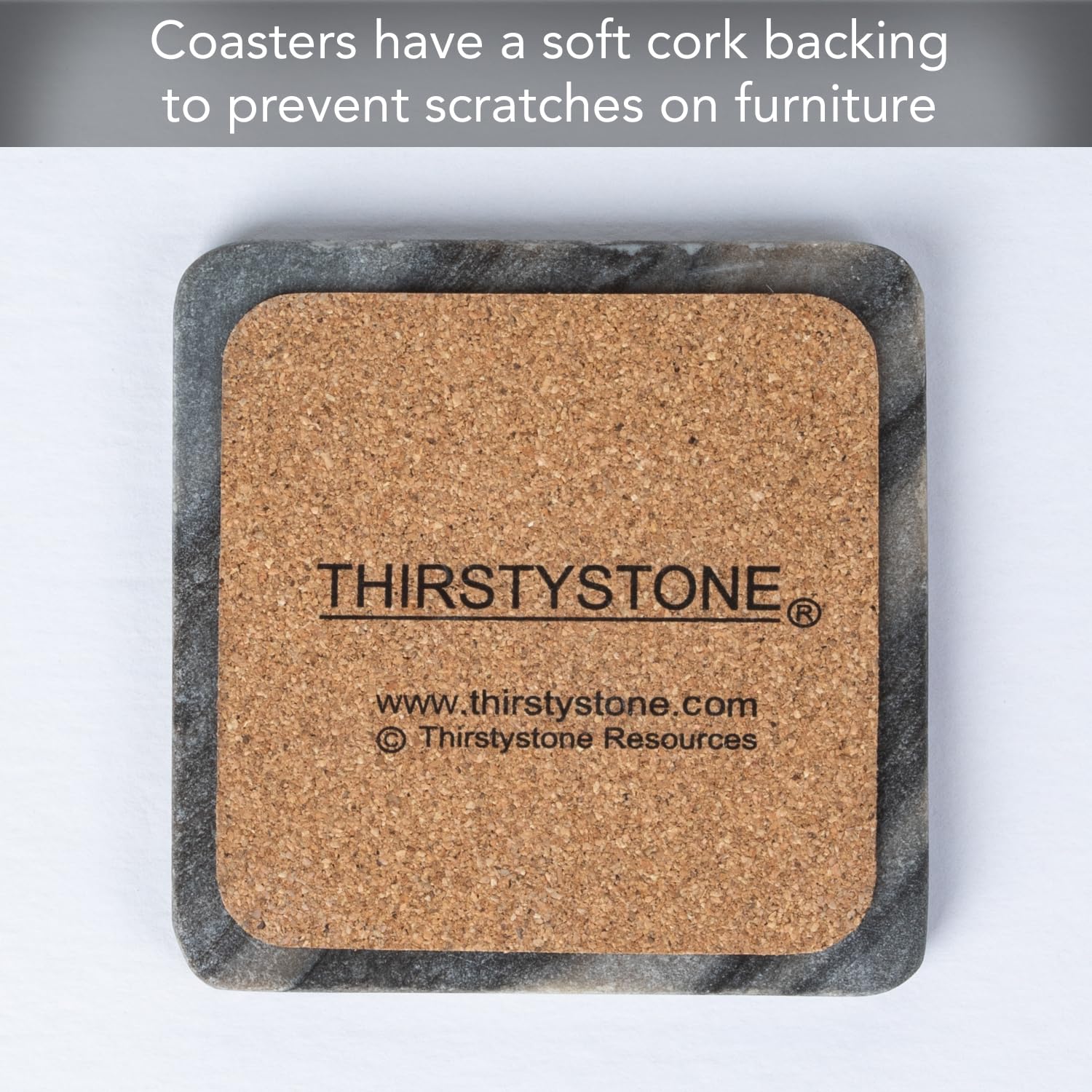 Old English Sheepdog Absorbent Stone Coaster - Cork...