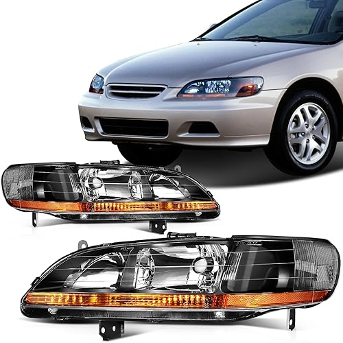 Miniatura 84 de SCITOO Faros delanteros para Jeep Grand Cherokee 1999-2004, carcasa cromada, reflector ámbar, lente transparente, lado del conductor y del pasajero