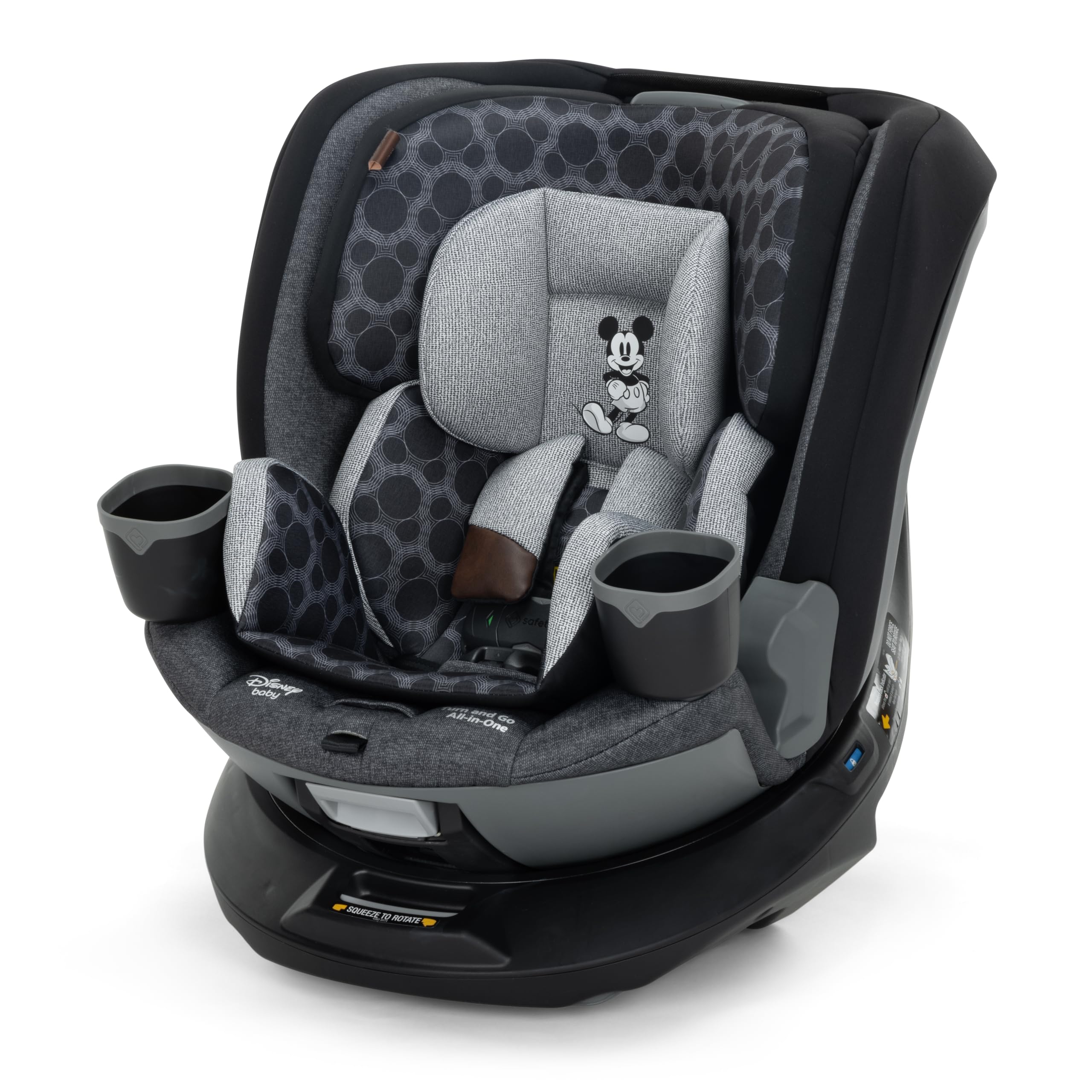 Disney Baby Turn and Go 360 Rotating All-in-One Convertible Car Seat, Vintage Mickey Mouse