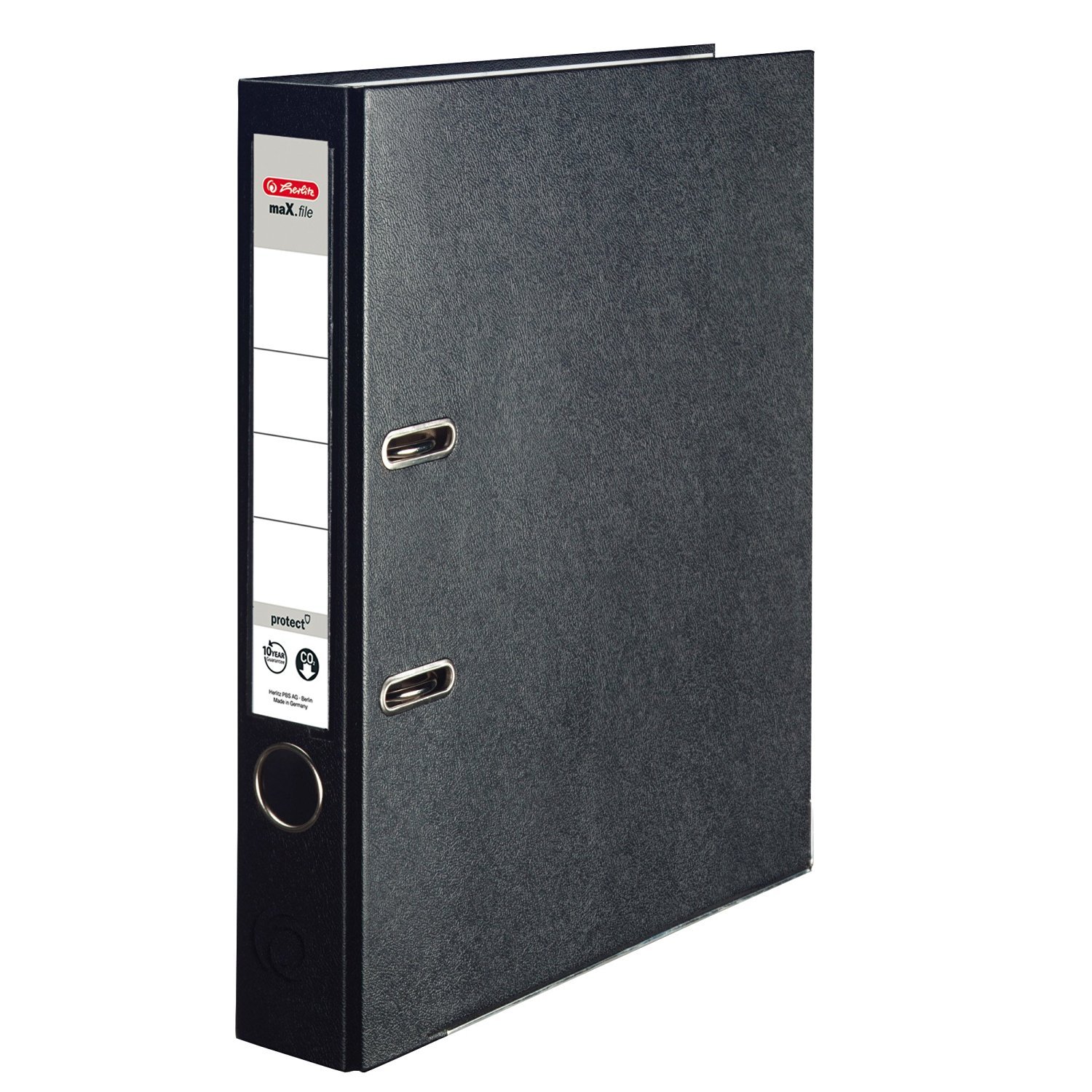 Herlitz 5450804 Lot de 25 classeurs maX.file protect (A4, 5 cm, avec plaque à emboîter) Noir