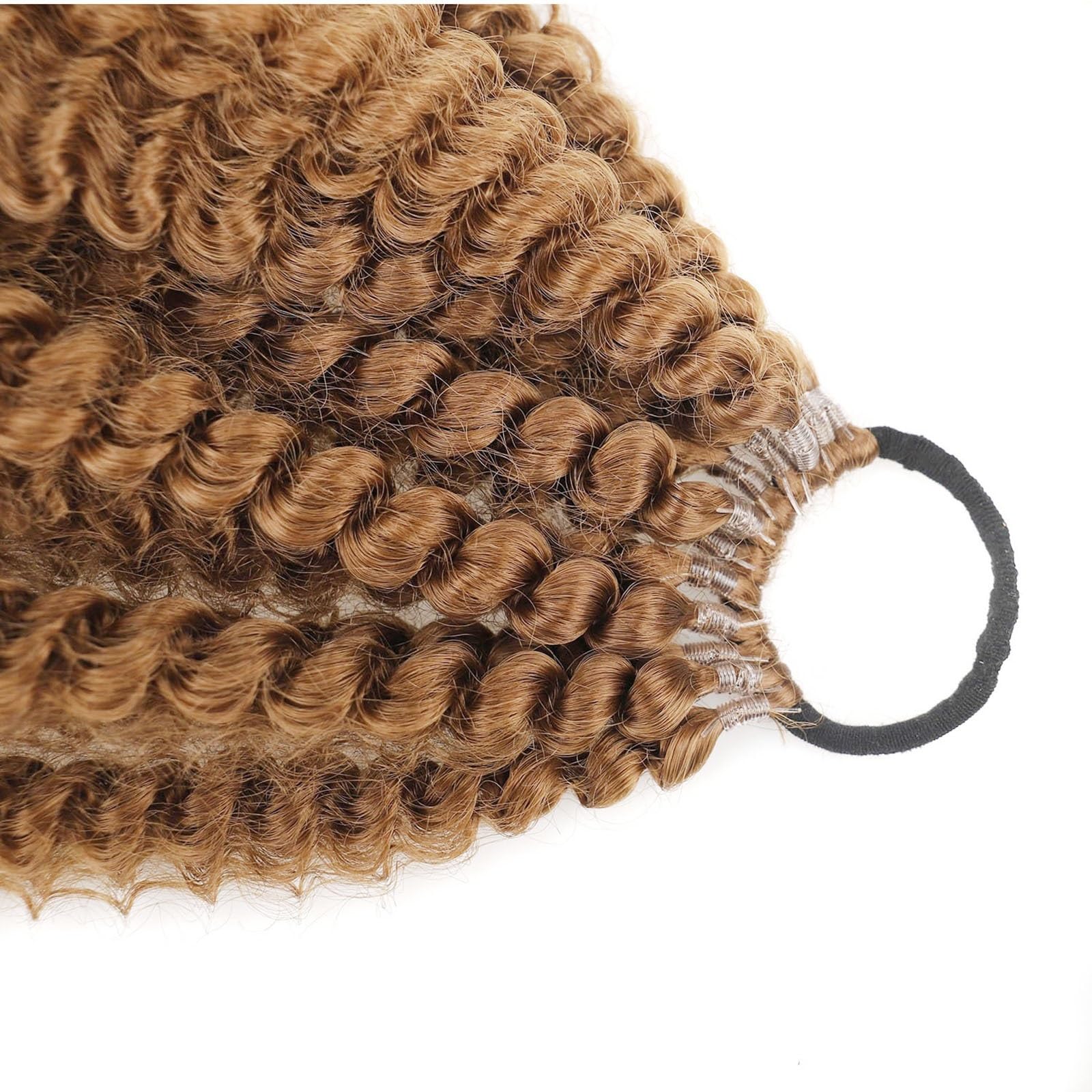Naturalny Syntetyczny kucyk dla kobiet do codziennego użytku, luźne, głęboko kręcone włosy z pierścieniem afro, puszysta ozdoba do włosów Idealny wygląd(#4)