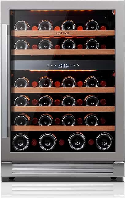 Ca'Lefort Wine Fridge & Cooler - 24 Inch 46 Bottle Wine Cooler Refrigera...