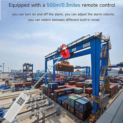 Miniatura 2 de 0.31 millas de control remoto inalámbrico sirena de volumen ajustable tono impermeable 130dB cuerno alarma de seguridad Systerm con luz
