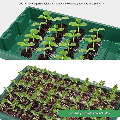 Miniatura 2 de MIXC Bandejas de Plántulas Bandeja Iniciadora de Semillas, Paquete de 5 Mini Propagador Kit de Invernadero de Plantas con Cúpulas Ventiladas
