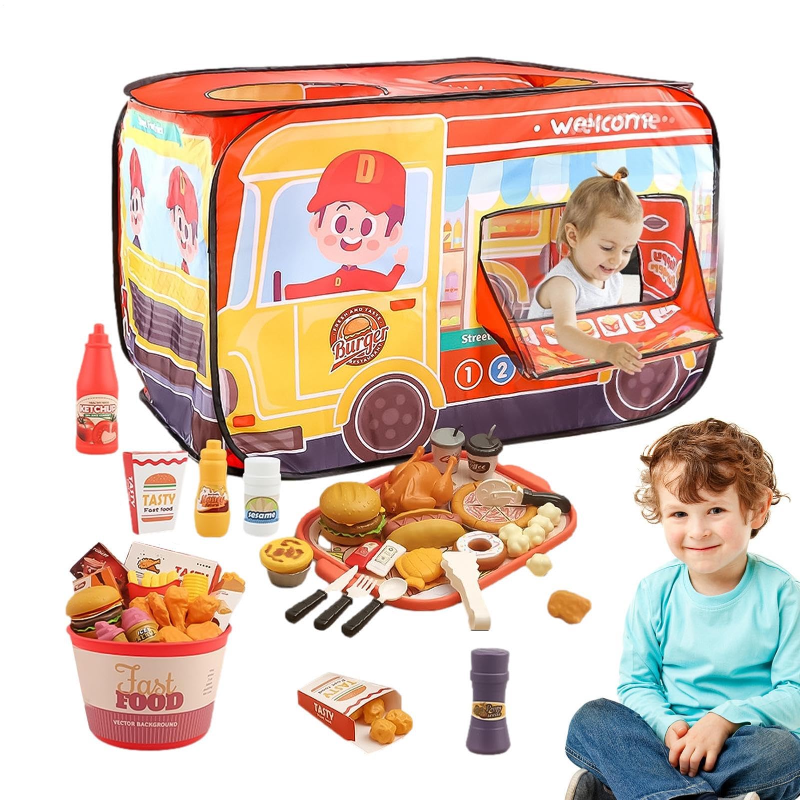 Fai finta di giocare a cibo, fast food gioca a cibo giocattoli Gioca al