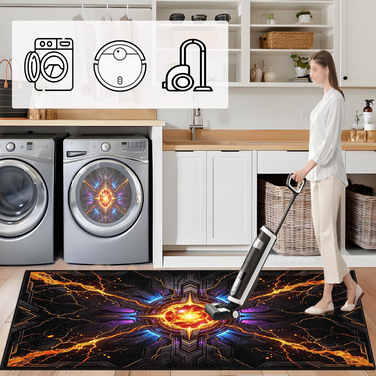 Tapis Chaise de Bureau Gaming pour Parquet Carrelage et Sol Dur 140 x 200 cm