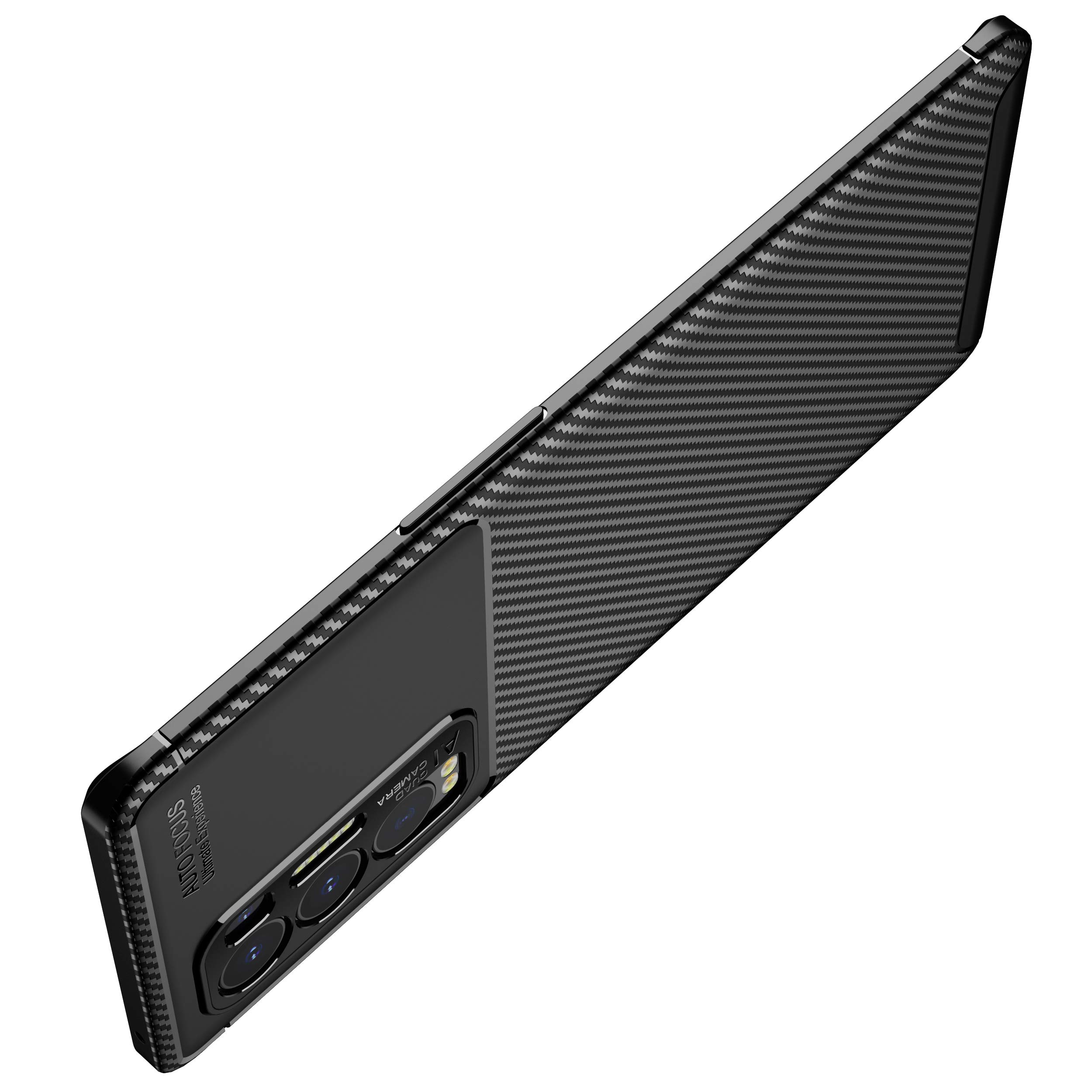 SHIEID Custodia Ibrida Per Oppo Find X3 Neo / Reno5 Pro+ 5G - Cover Antiurto TPU + PC Con Cavalletto - Nero - 2