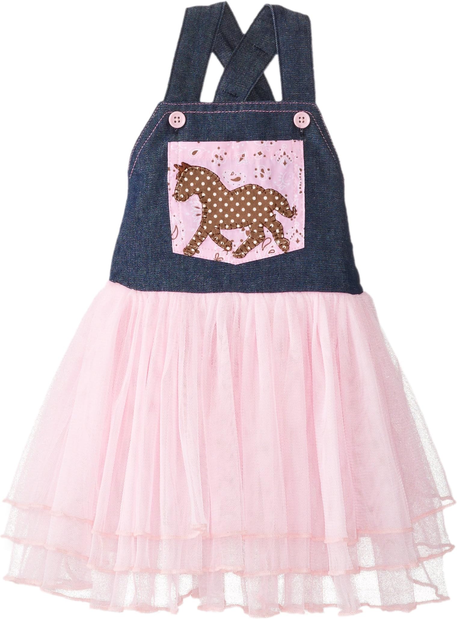 Mud Pie Baby Girls' Cowgirl Overall Tutu Dress