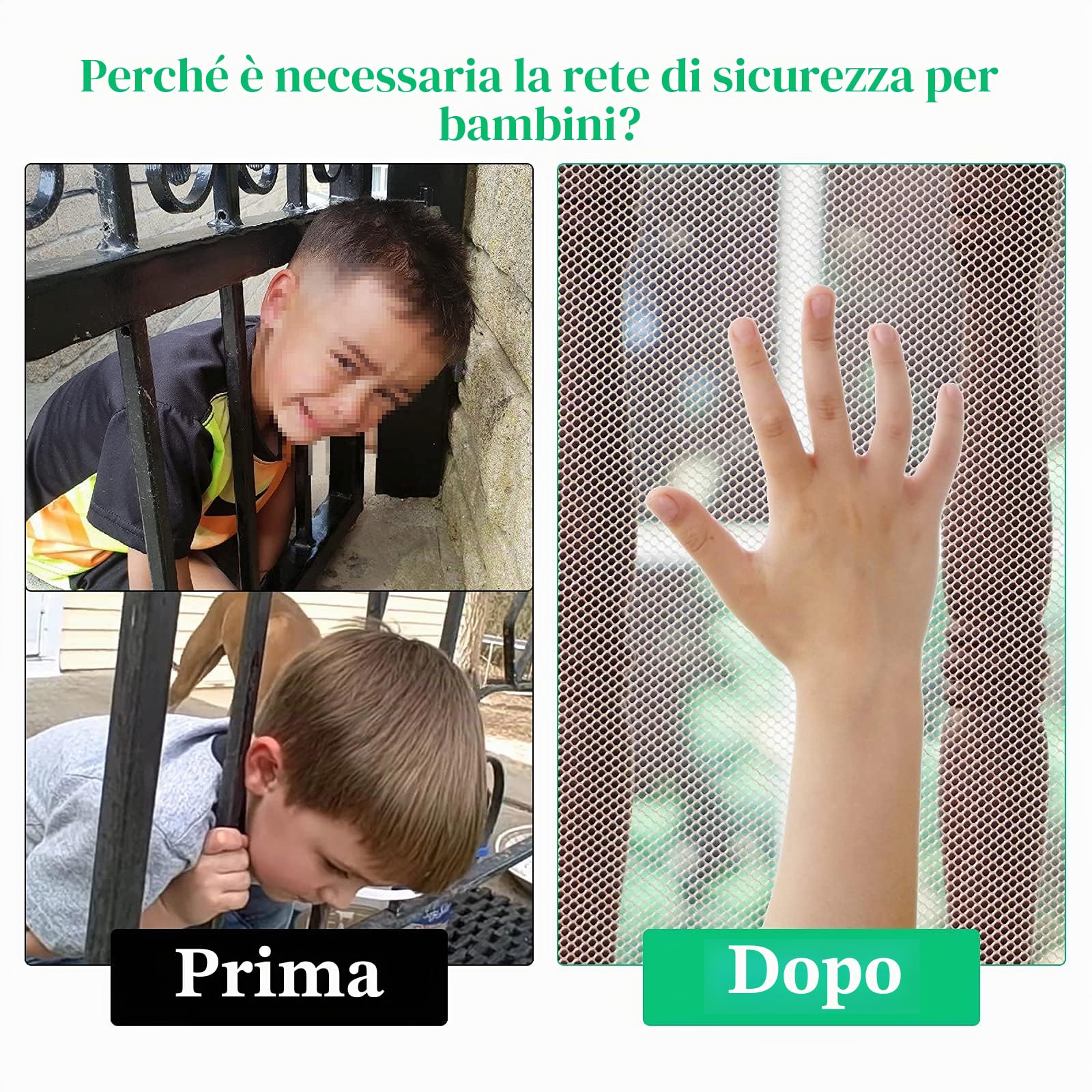 Rete di sicurezza per bambini, rete di protezione per balcone e scala, 300 x 90 cm, robusta, regolabile, recinto per scale, barriera di sicurezza in rete per gatti e giocattoli, bianco