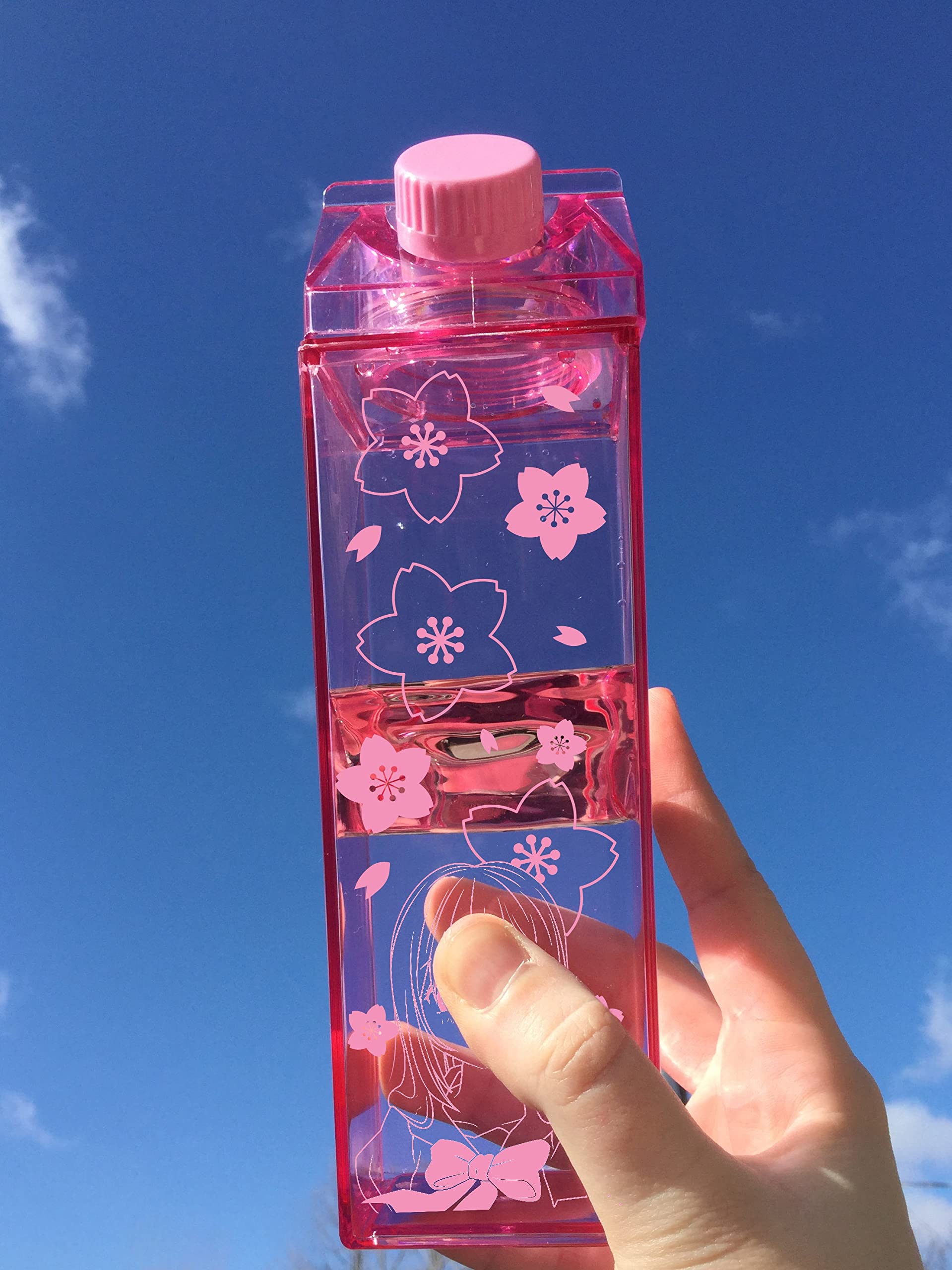 Amazon.com: TeesAndTankYou Sakura Flowers Milk Carton Water Bottle