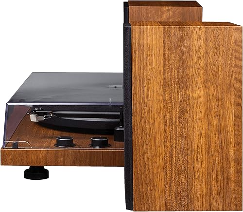 Miniatura 5 de Crosley C62A-WA - Tocadiscos Bluetooth de vinilo de 2 velocidades con transmisión por correa con altavoces incluidos y amplificador integrado, nogal