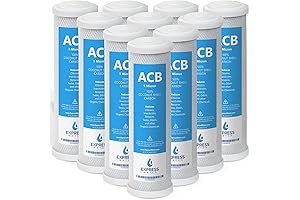 10-Pack Activated Carbon Filter Replacements for Filtrete Water Filtration Systems