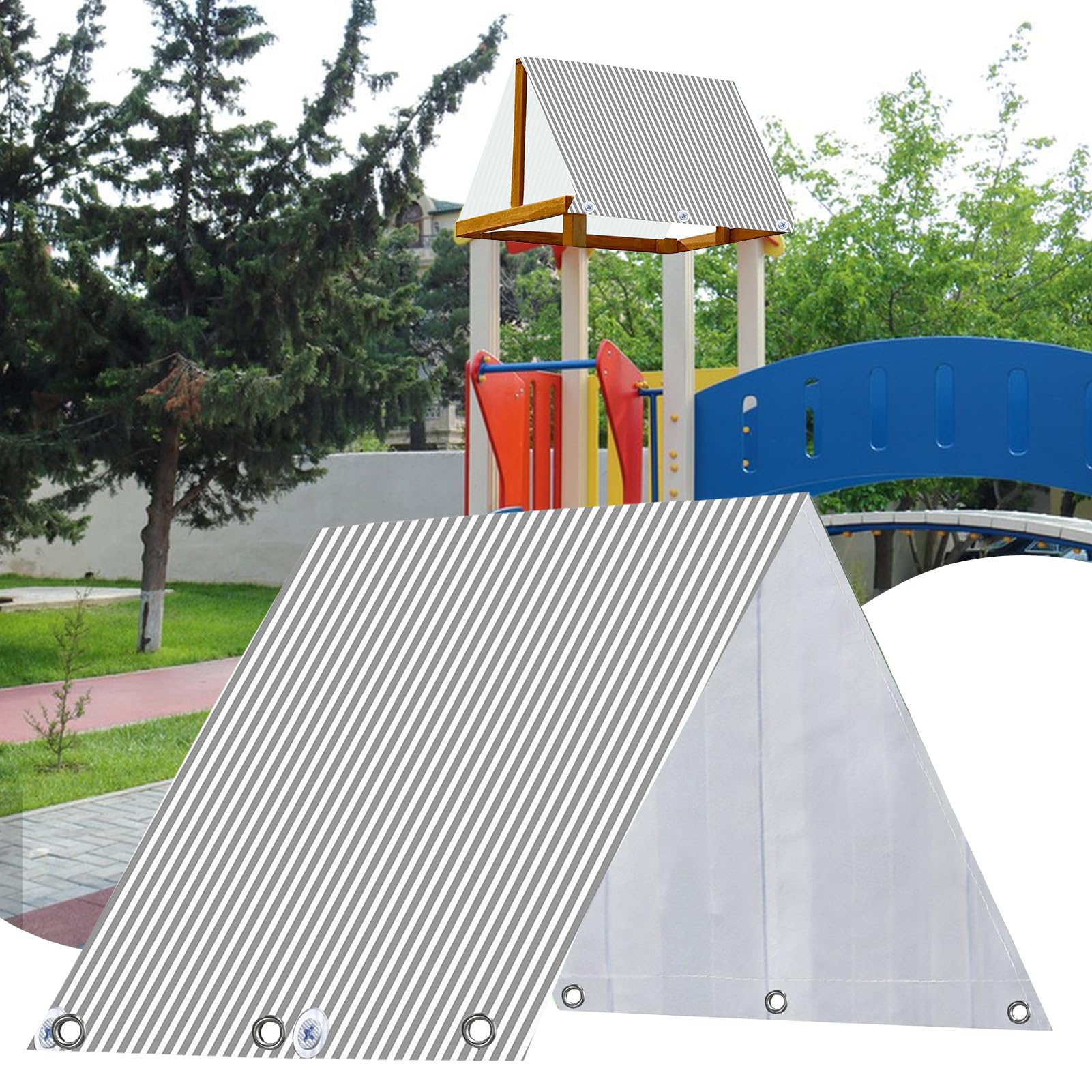 Tettoia di ricambio per altalena, impermeabile, 100 x 228 cm, rivestimento in PVC, gazebo, pergolato, accessorio per cortile, patio, parasole, picnic, all'aperto, , relax