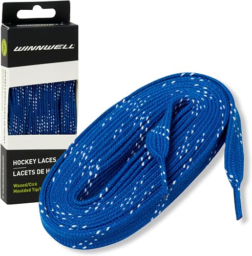 Winnwell Waxed Hockey Skate Laces - Ice Hockey & Roller Blade Skates Laces, Multiple Lace