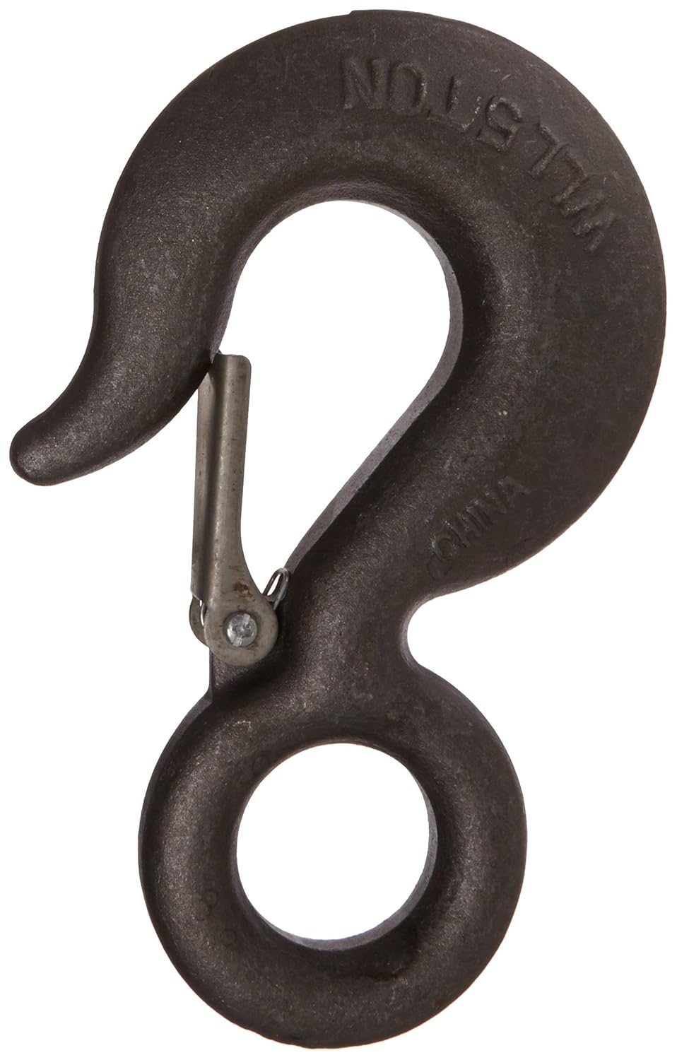 Indusco 47400431 Drop Carbon Steel Eye Hook with Latch, Painted Finish, 5 Ton Working