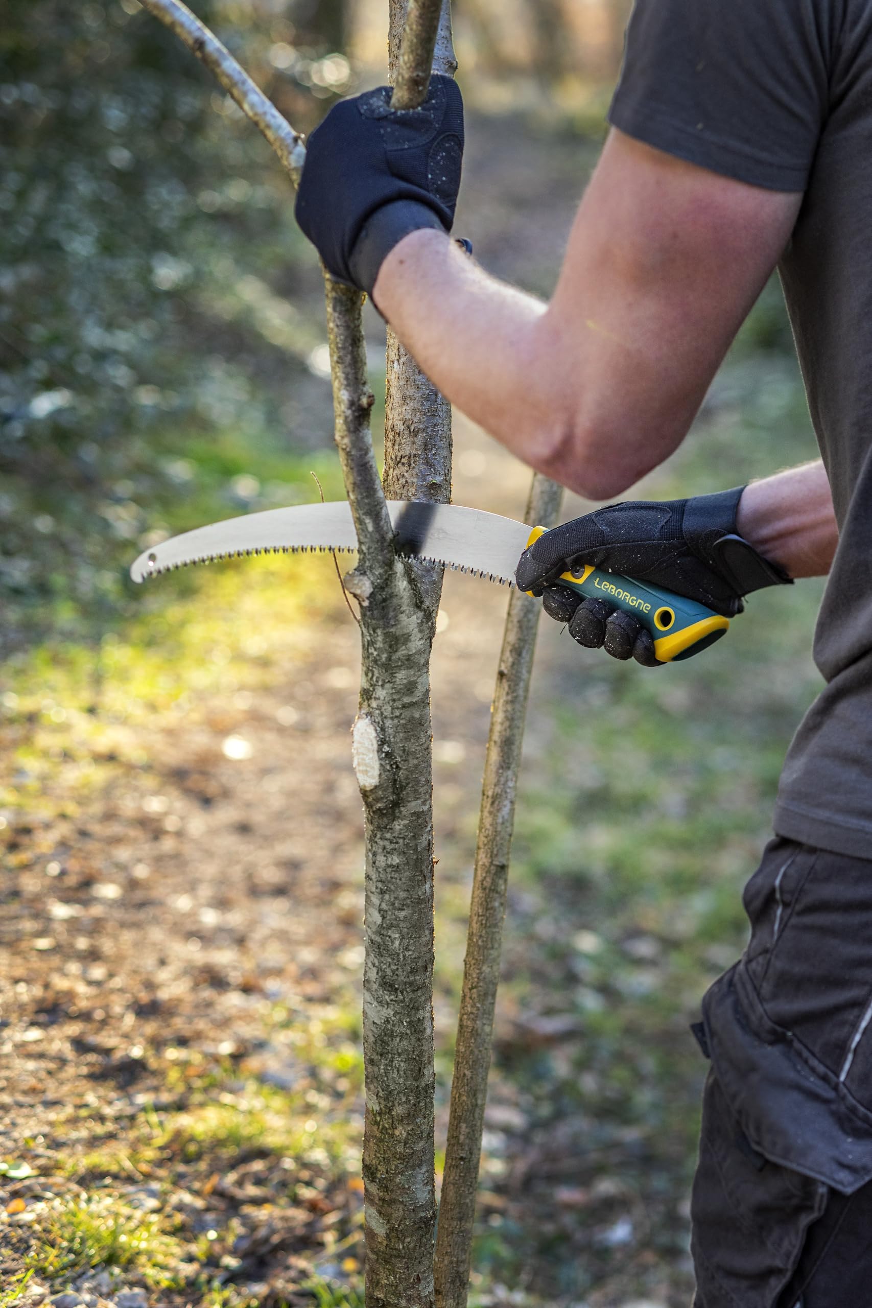 Leborgne, Scie Arboricole 35 cm Duopro, Scie à élaguer avec Manche Bi-Matière Ergonomique + Fourreau de Protection, Outil de Jardinage Idéal pour Élagage et Taillage des Arbres et Arbustes