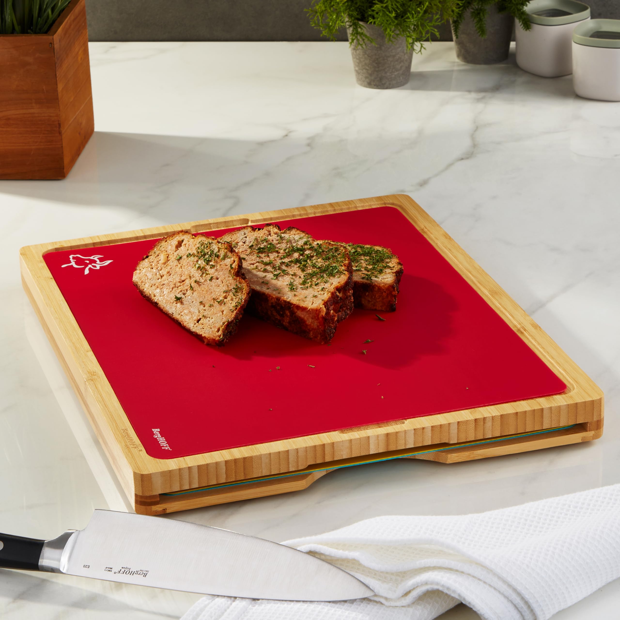 Amazon.com: BergHOFF Essentials Natural Bamboo 5Pc Cutting Board