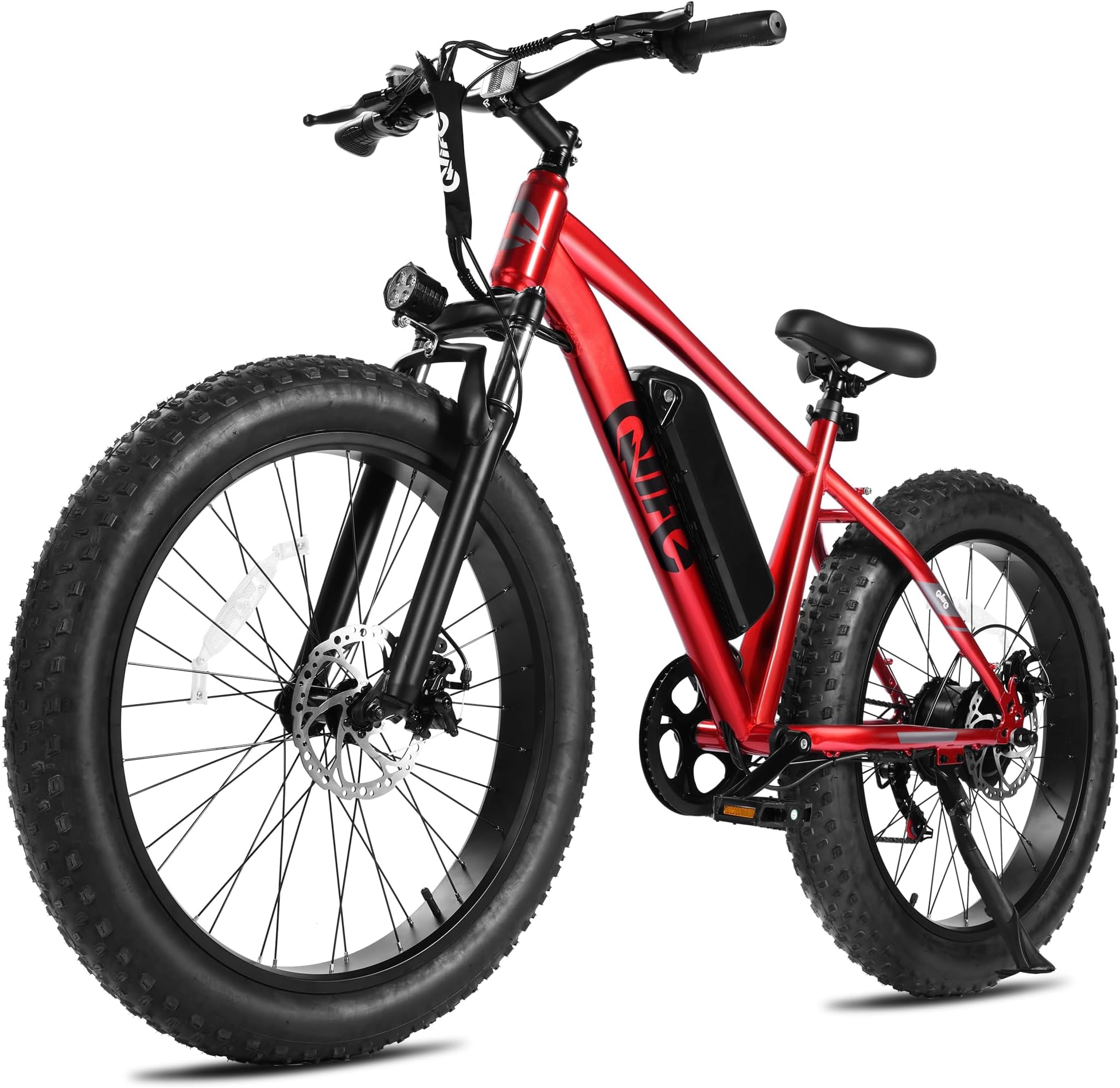 Racer Plus Adult Electric Bicycle, Peak 1200W/1500W, Up to 28MPH/32MPH, 65Miles Long Range, 26" Fat Tire Electric Mountain Bike with 48V 13AH/15.6AH Battery, 7 Speed Full Suspension