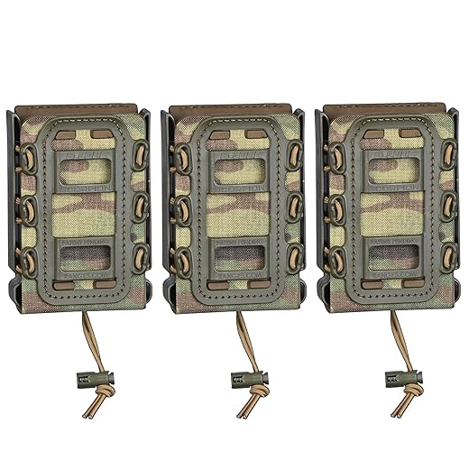 G-CODE Rifle Soft Shell Scorpion Mag Carrier - Pack of 3 - (Multicam) with R1 Clips- 100% Made in USA