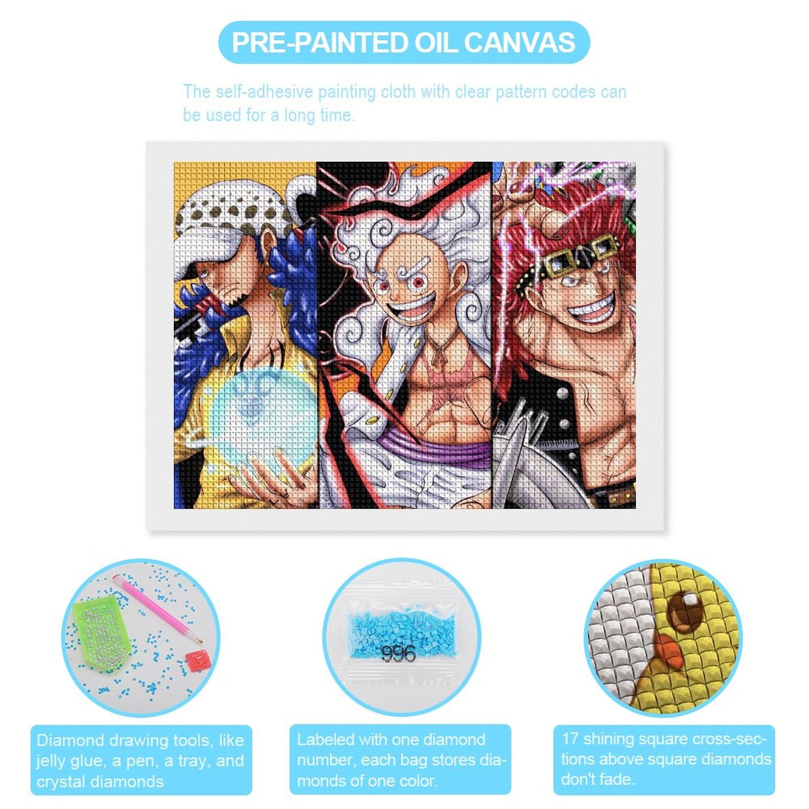 ルフィ＆ヤマト　刺繍アート　ワンピース ワンピース 刺繍アート ルフィ＆ヤマト ONE PIECE ルフィ