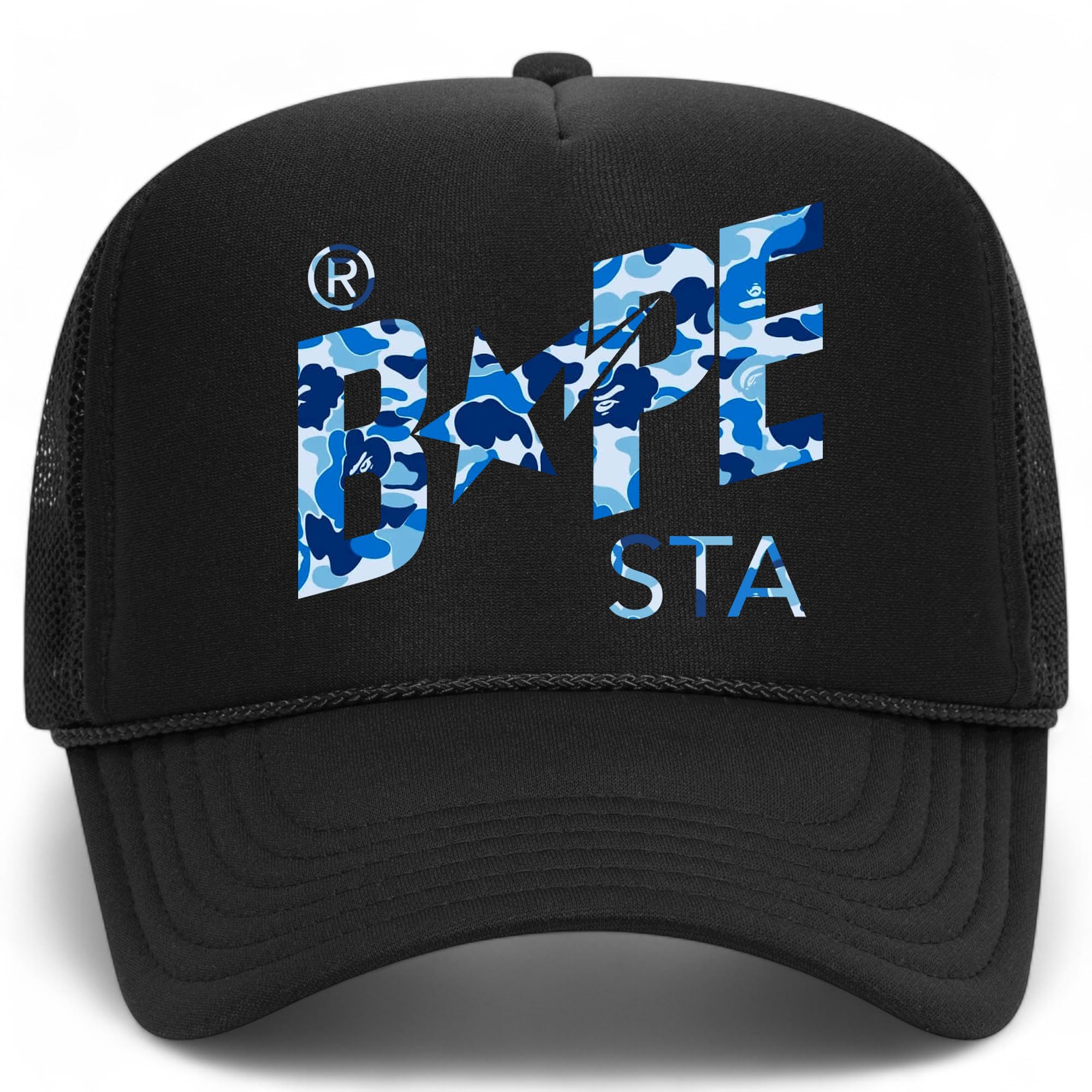 Bathing Ape Star Trucker Hat - Premium Snapback for Men and Women - Y2K Streetwear Hypebeast Graphic Trendy