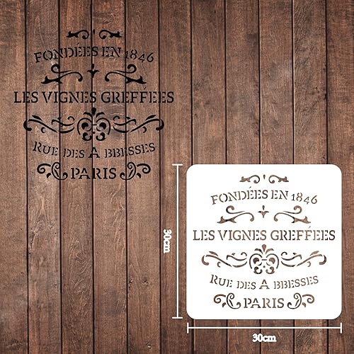 Miniatura 8 de FINGERINSPIRE Plantillas de decoración de hojas de mandala, 11.8 x 11.8 pulgadas, plantillas de plástico para dibujar hojas grandes, plantillas