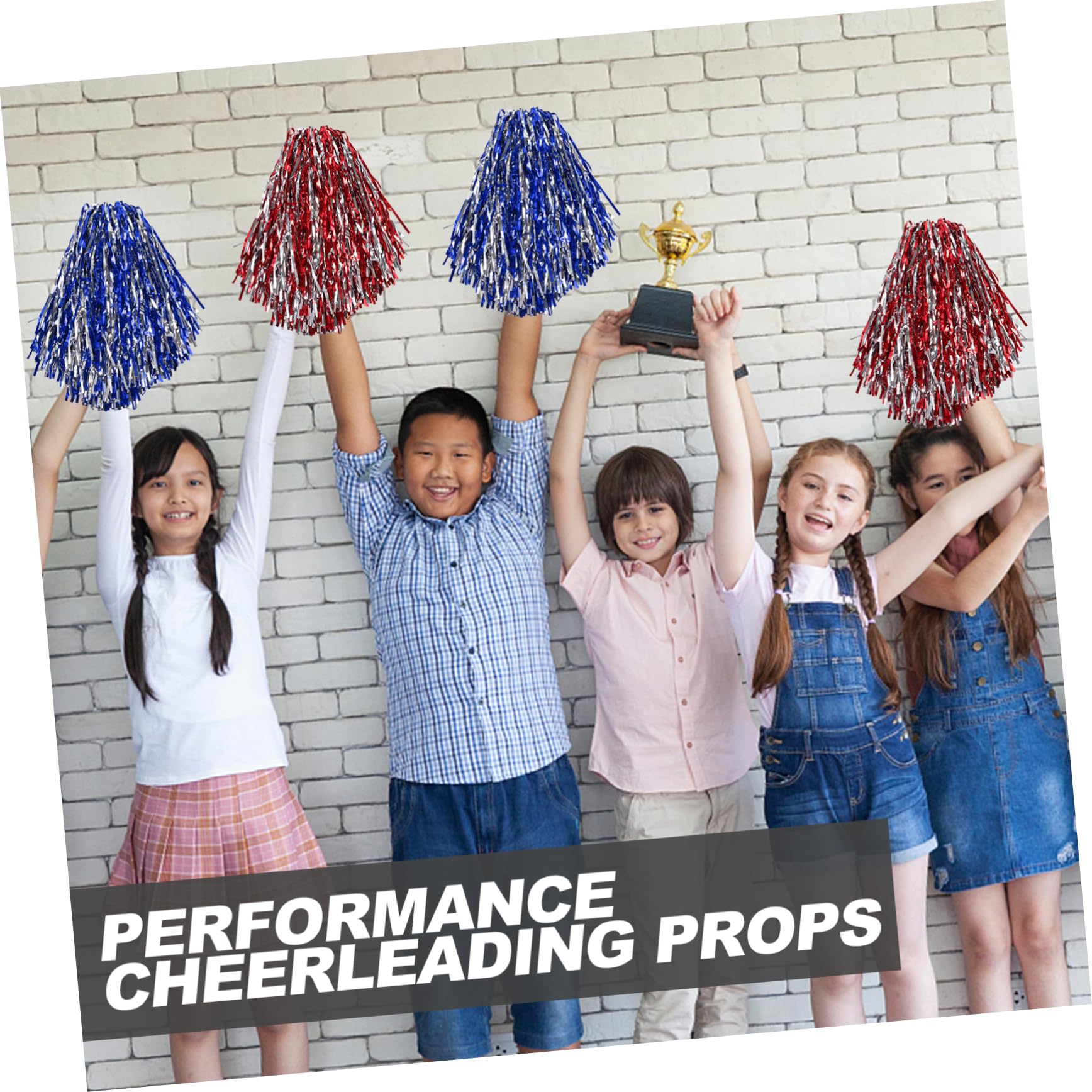 ibasenice Cheerleading Hand Flowers Pom Poms Bulk Set Compact Props for Daily Sports Cheer