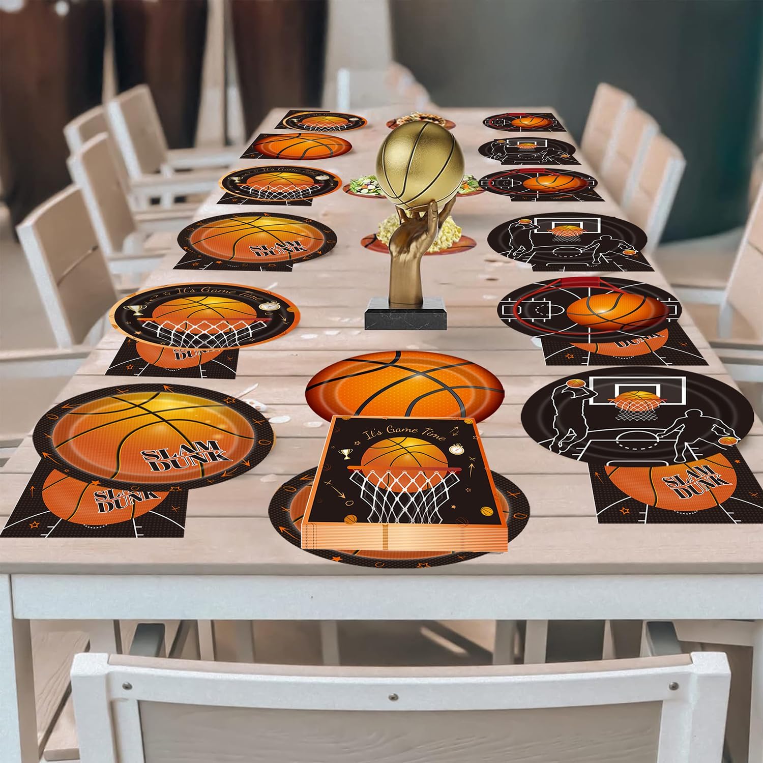 Basketball Birthday Party Decorations 100Pcs Basketball Sports Theme Birthday Party Supplies Basketball Plates and Napkins Basketball Party Favors for Basketball Party Decorations - Image 5