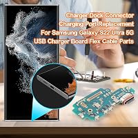 YHX-OU Samsung Galaxy S22 Ultra 5G Töltőcsatlakozó Alkatrész - Mikrofon és Audio Jack Flex Kábel Szerelőkészlettel - SM-S908B Modellekhez 4
