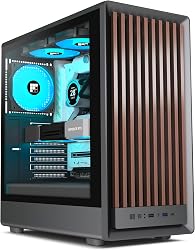 FOIFKIN M1 ATX PC Case with 4 PWM ARGB Fans, Walnut Wood …