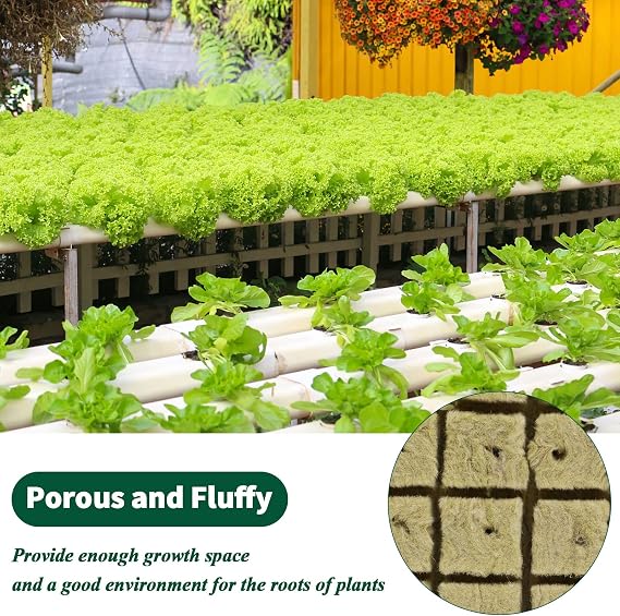 100 Set Rockwool Grow Cubes with 2 Inch Net Pots 100 Pack Hydroponic Net Pots 100 Pcs Rock Wool Planting Cubes 100 Pcs T-Type Plant Tags for Hydroponics Garden Tower Plant Growing Gardening Supplies