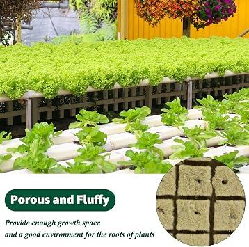 100 Set Rockwool Grow Cubes with 2 Inch Net Pots 100 Pack Hydroponic Net Pots 100 Pcs Rock Wool Planting Cubes 100 Pcs T-Type Plant Tags for Hydroponics Garden Tower Plant Growing Gardening Supplies