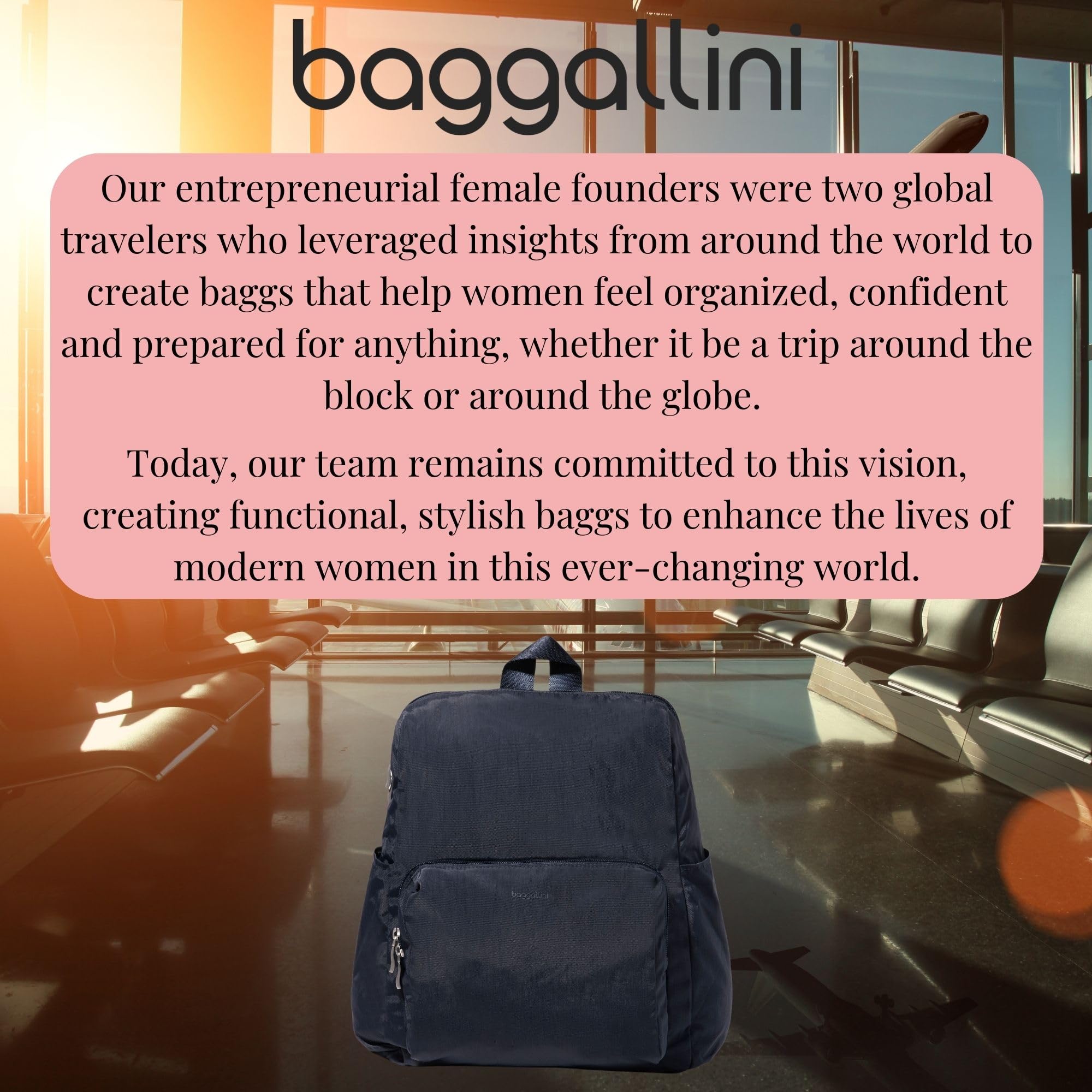 Baggallini Zaino portatile da donna (confezione da 1), Navy francese, Einheitsgröße, Zaino portatile