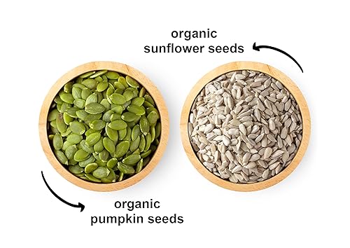 Miniatura 3 de Paquete de semillas orgánicas, pepitas orgánicassemillas de calabaza, 12 libras y semillas de girasol orgánicas, 12 libras, sin OMG, kosher, crudo,