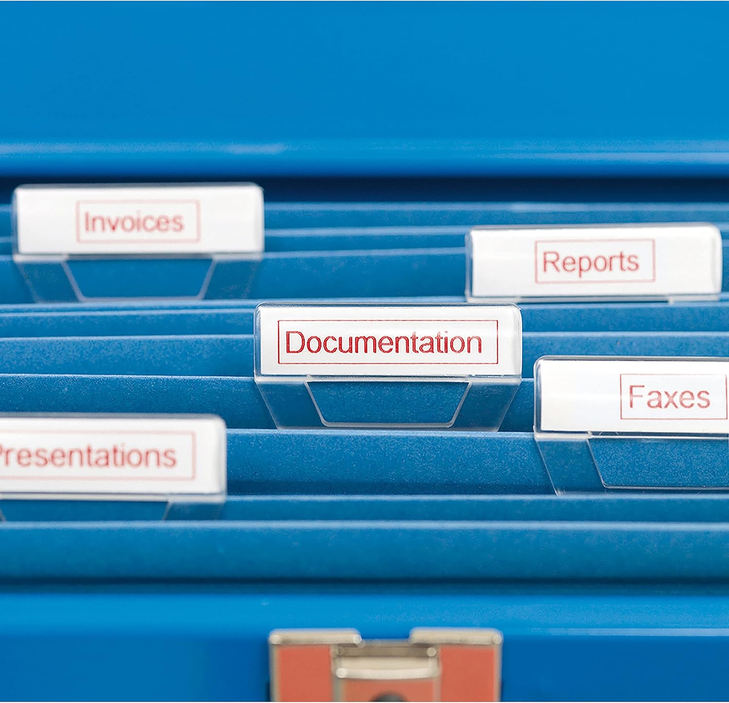 Dymo D1 Standard Labelling Tape 12mm x 7m - Red on Transparent