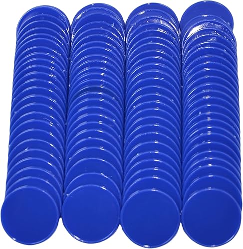 Vista 80 de SmartDealsPro juego de 100 fichas de aprendizaje de plástico opaco, de 1 pulgada, para juegos de fichas, minipóquer, con caja de almacenamiento