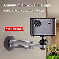 Vista 4 de Soporte de pared plegable para proyector de aleación de aluminio, soporte de pared ajustable para proyector, soporte de proyector universal