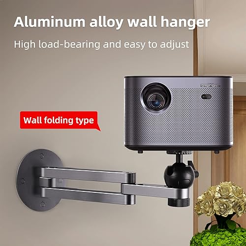 Miniatura 4 de Soporte de pared plegable para proyector de aleación de aluminio, soporte de pared ajustable para proyector, soporte de proyector universal para