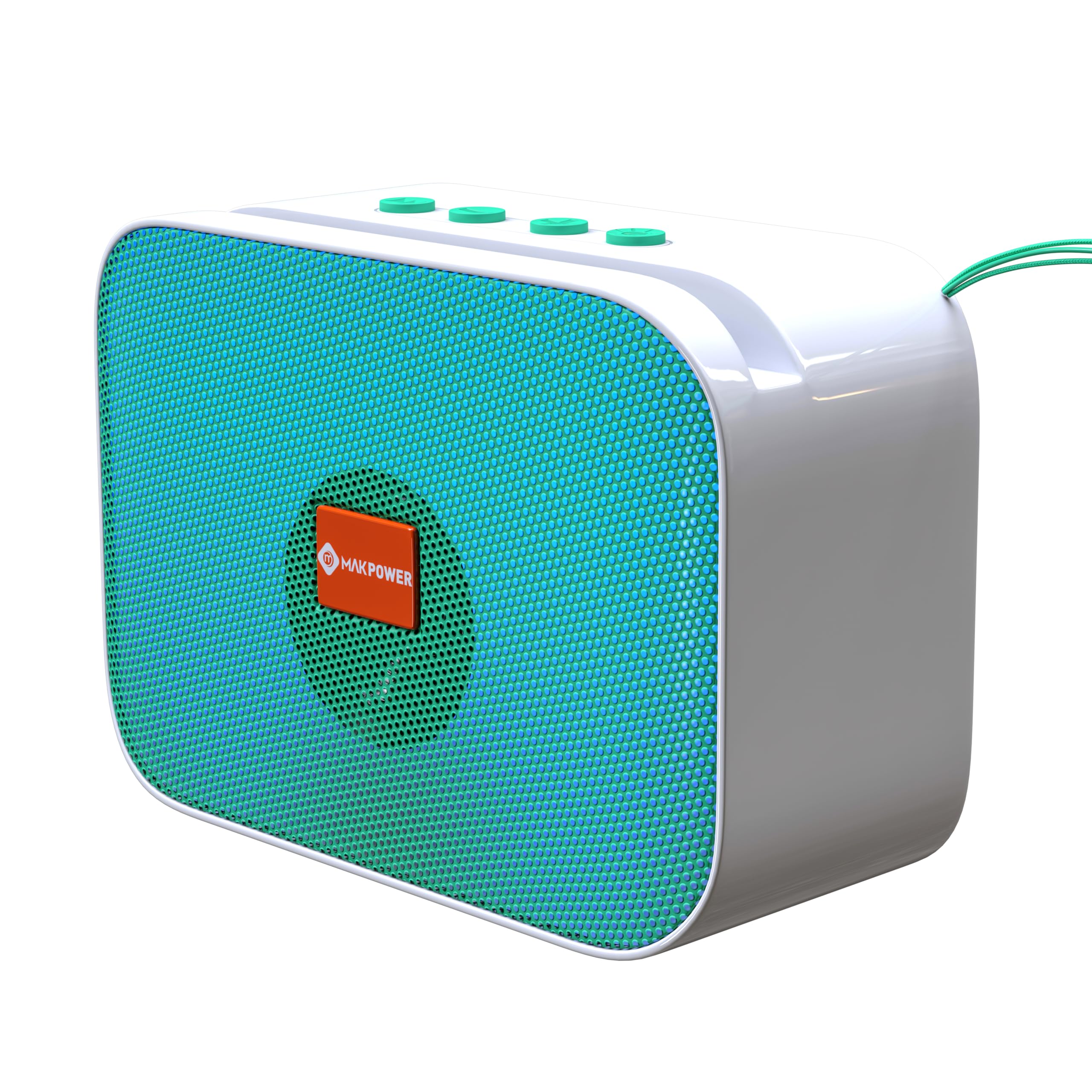 MAKPOWER Mini Portable Wireless Speaker with 2W RMS Immersive Sound, Big Audio and Punchy Bass, RGB Light, 3 Hours Total Playback, for Hiking, Running, Car, Indoor, Outdoor, Travel, Gifts (Green)-image-35